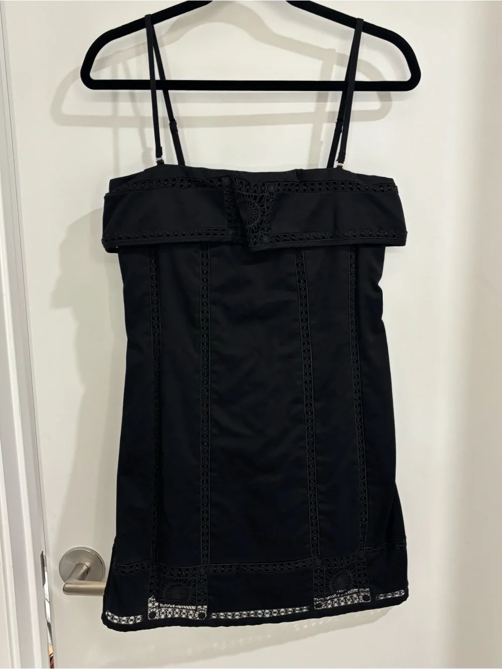 JCrew Crochet-panel mini dress with removable straps - Picture 3 of 6